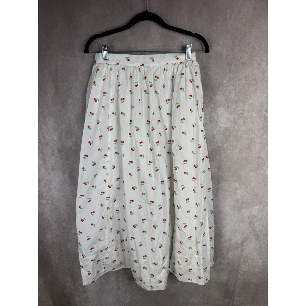 Aerie The New Essential Skirt In White Cherry Print Womens Size M